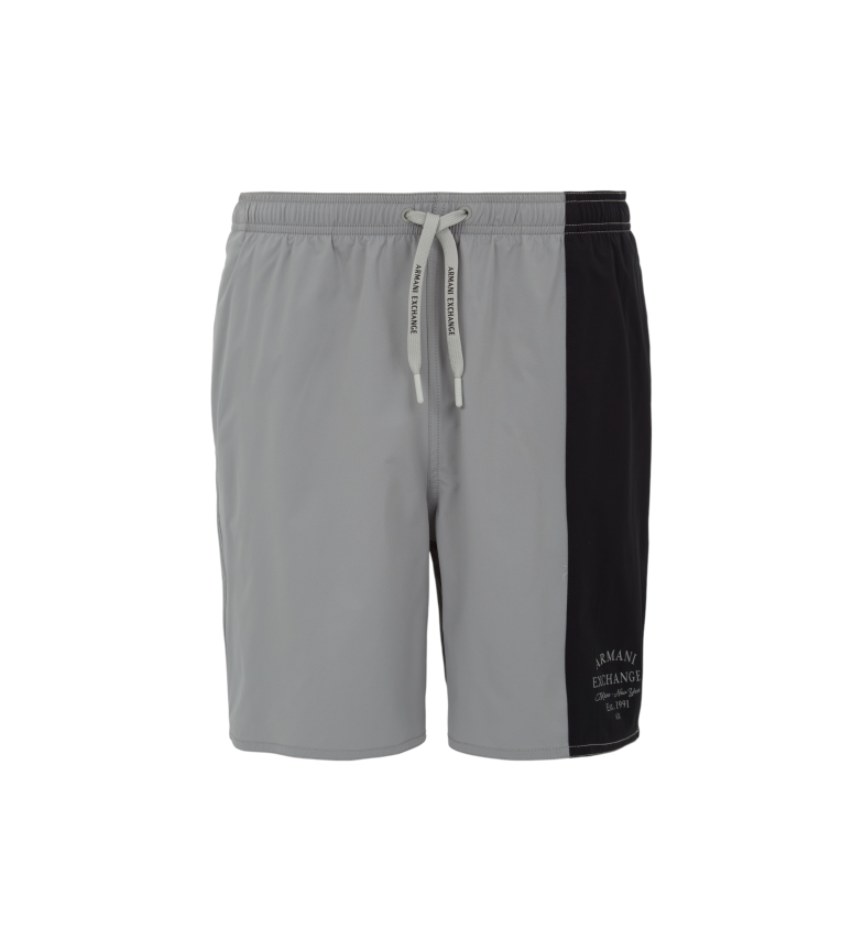 Armani Exchange Bañador boxer con logo gris