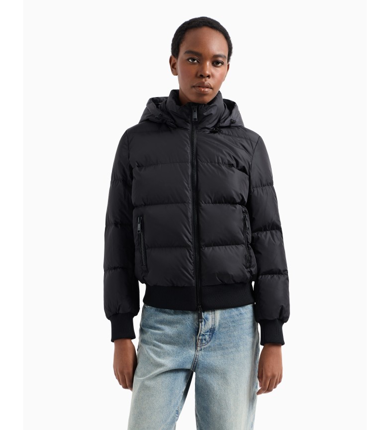 Armani Exchange Abrigo Down Plumas negro