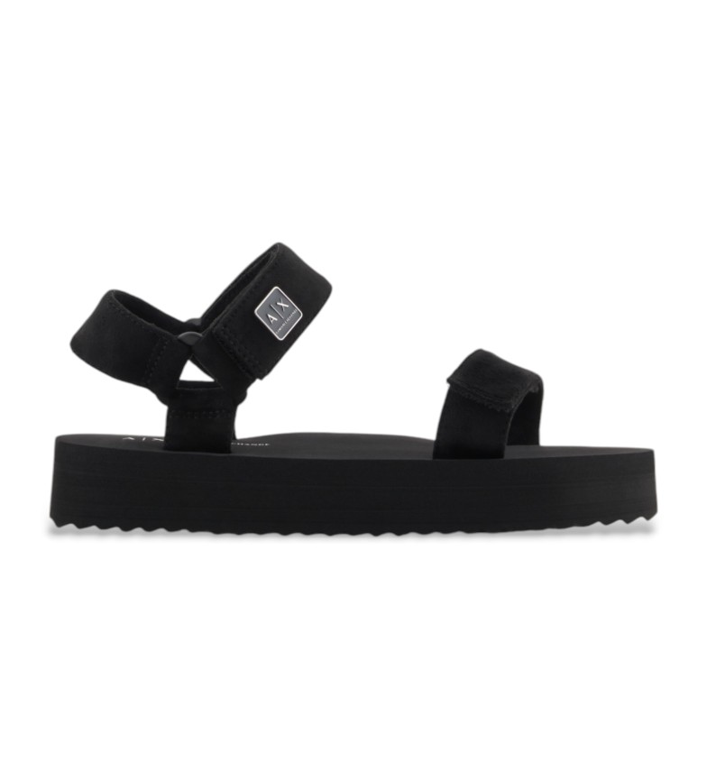 Armani Exchange Sandalias Cross-RTW negro