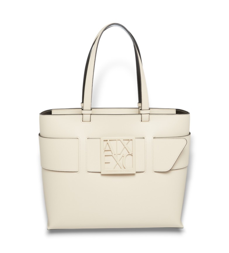 Armani Exchange Bolso shopper beige