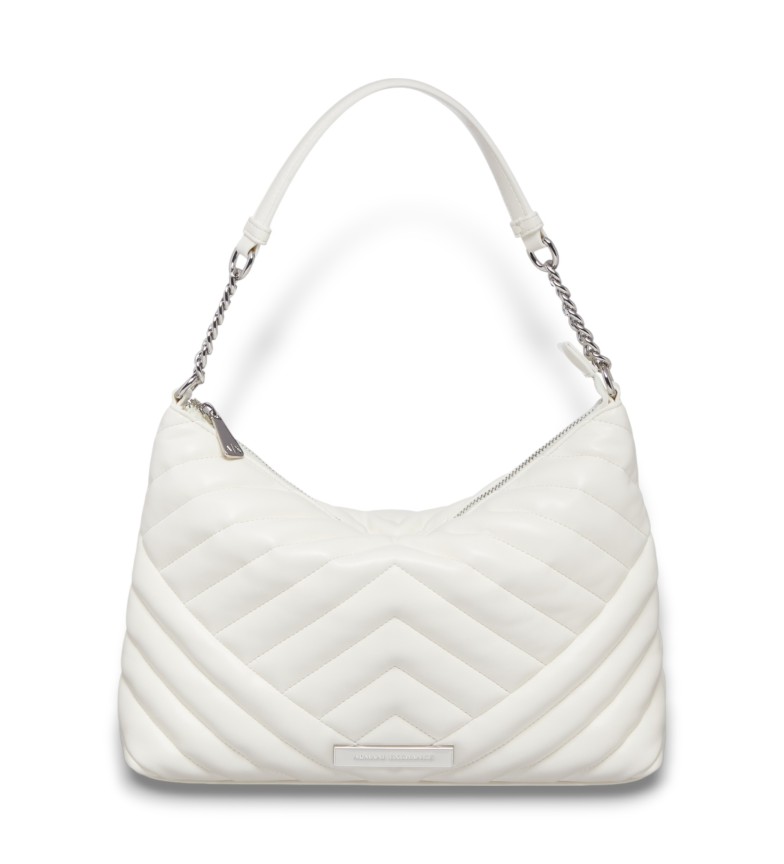 Armani Exchange Bolso hobo blanco