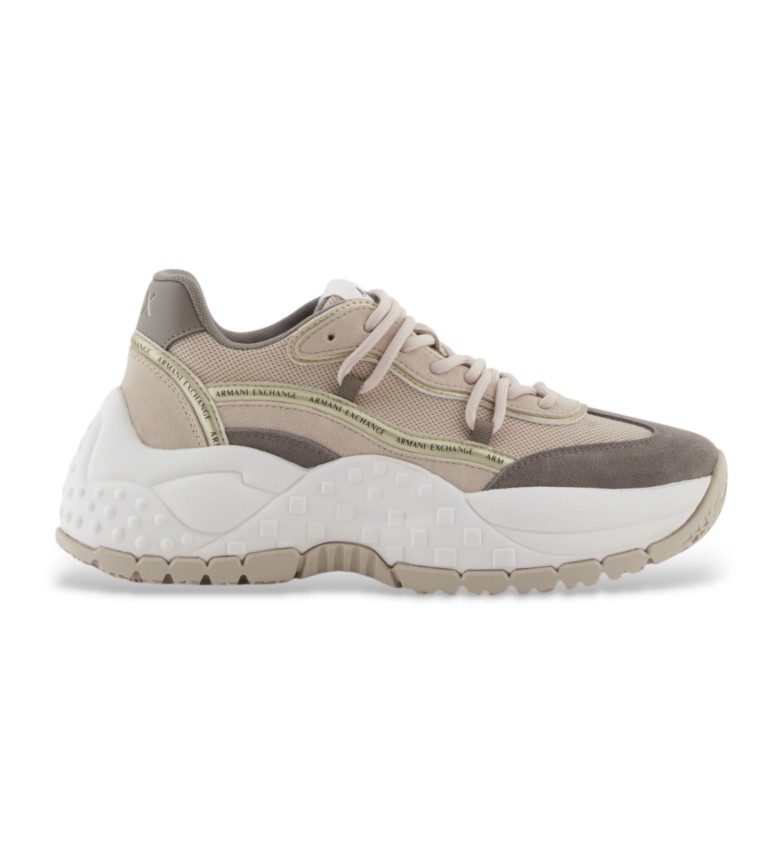 Armani Exchange Zapatillas de Piel Innovate beige