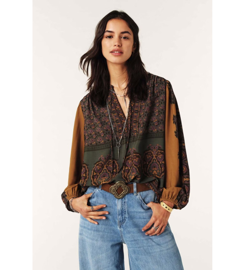 BA&SH Blusa Baker marrón