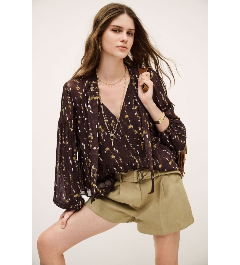 BA&SH Blusa Kamala marrón