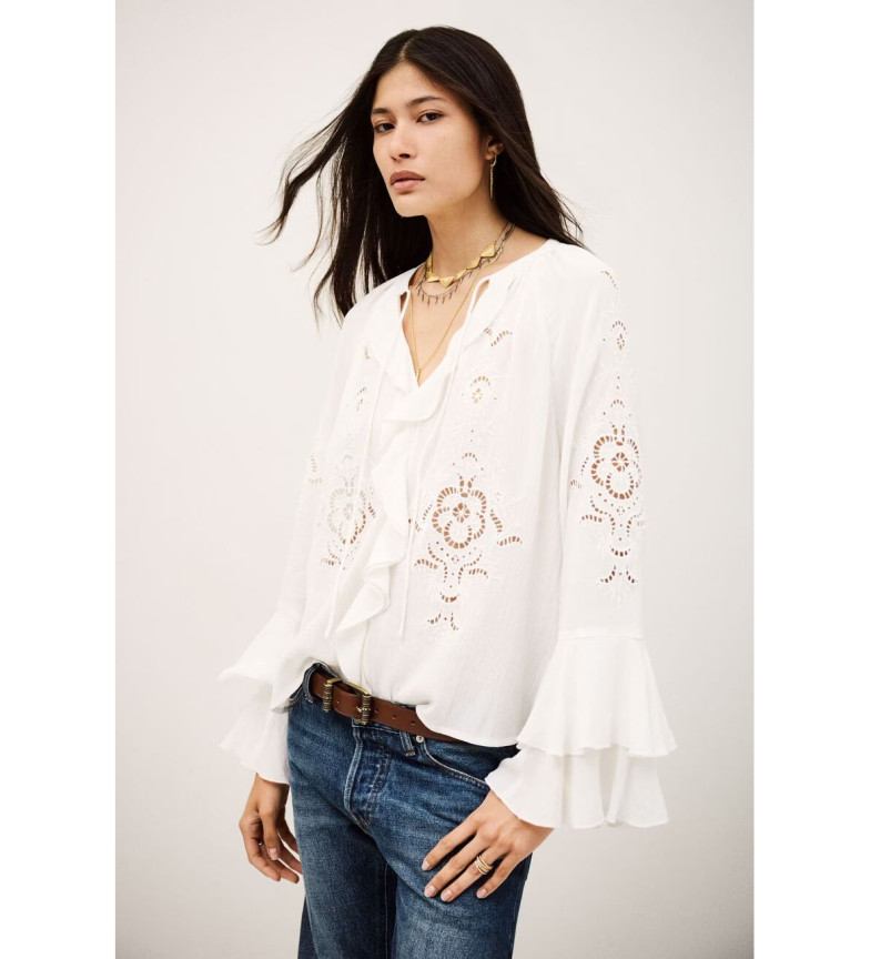 BA&SH Blusa Omar blanco