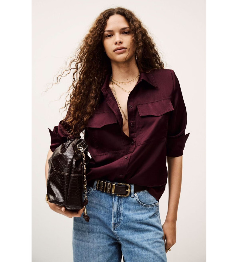 BA&SH Camisa Canoli granate