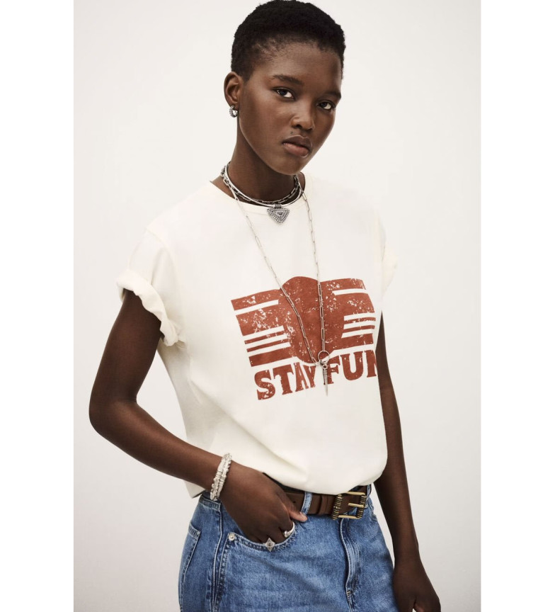 BA&SH Camiseta Reese beige