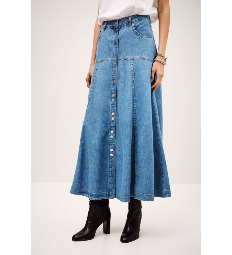 BA&SH Falda Laddie azul