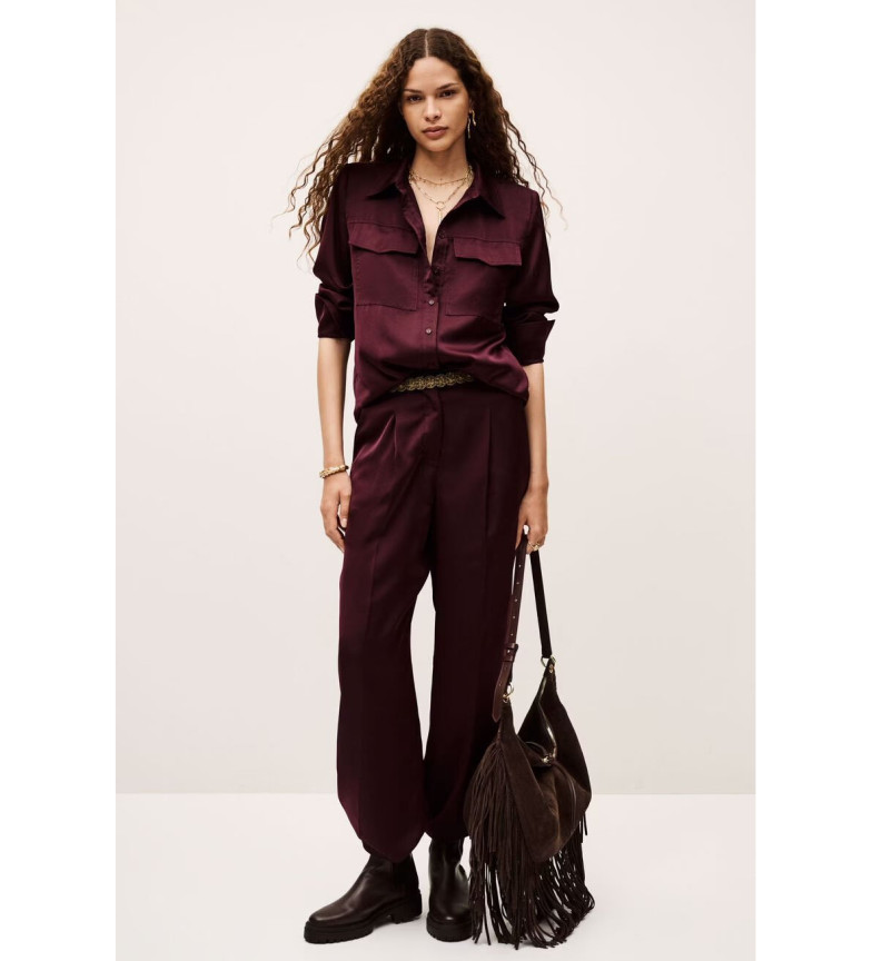 BA&SH Pantalón Charly granate