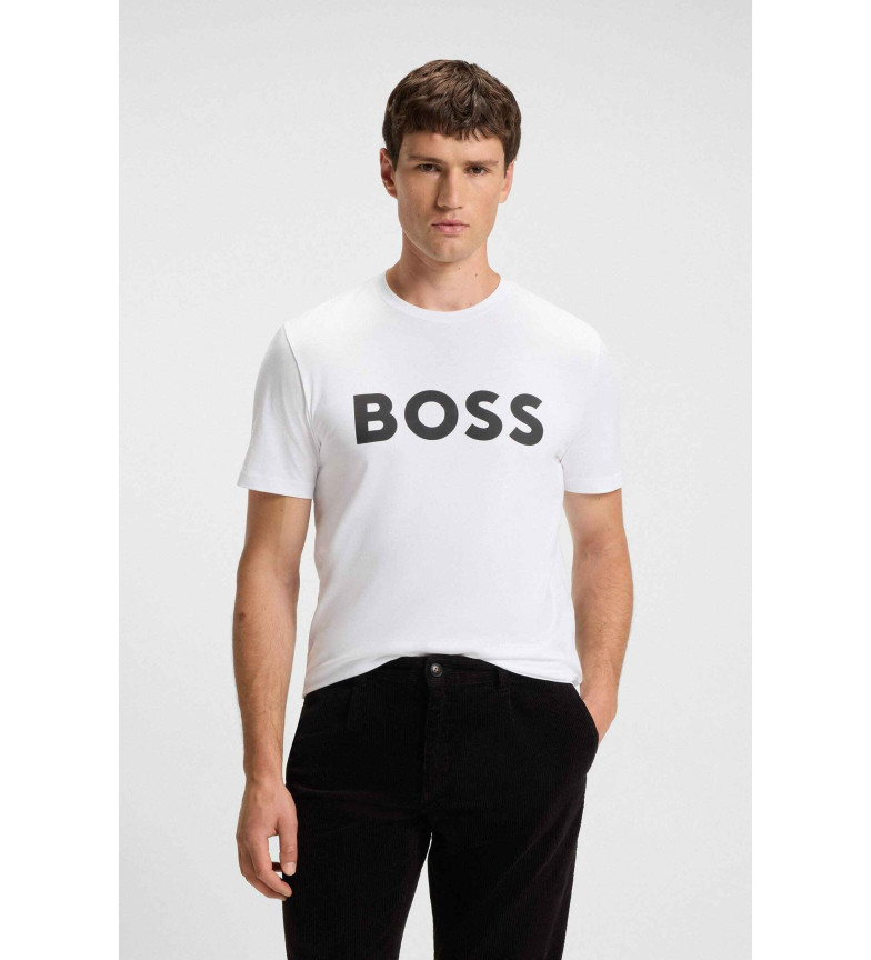 BOSS Camiseta de punto blanco
