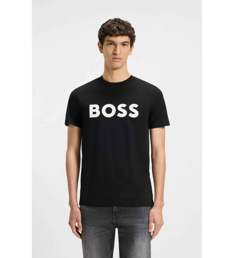 BOSS Camiseta de punto negro