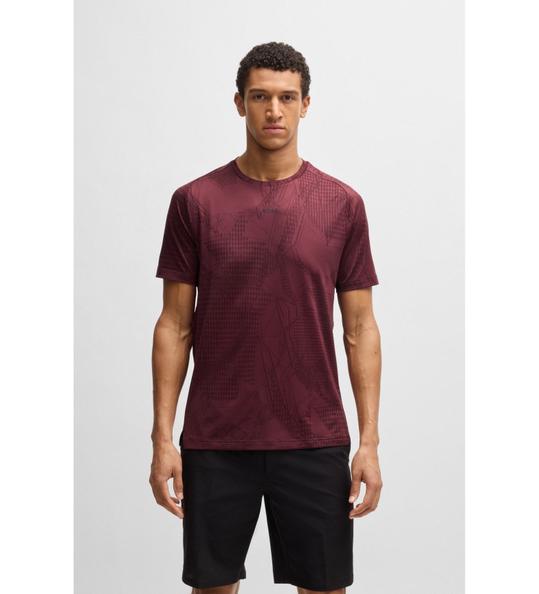 BOSS Camiseta Desert Active granate