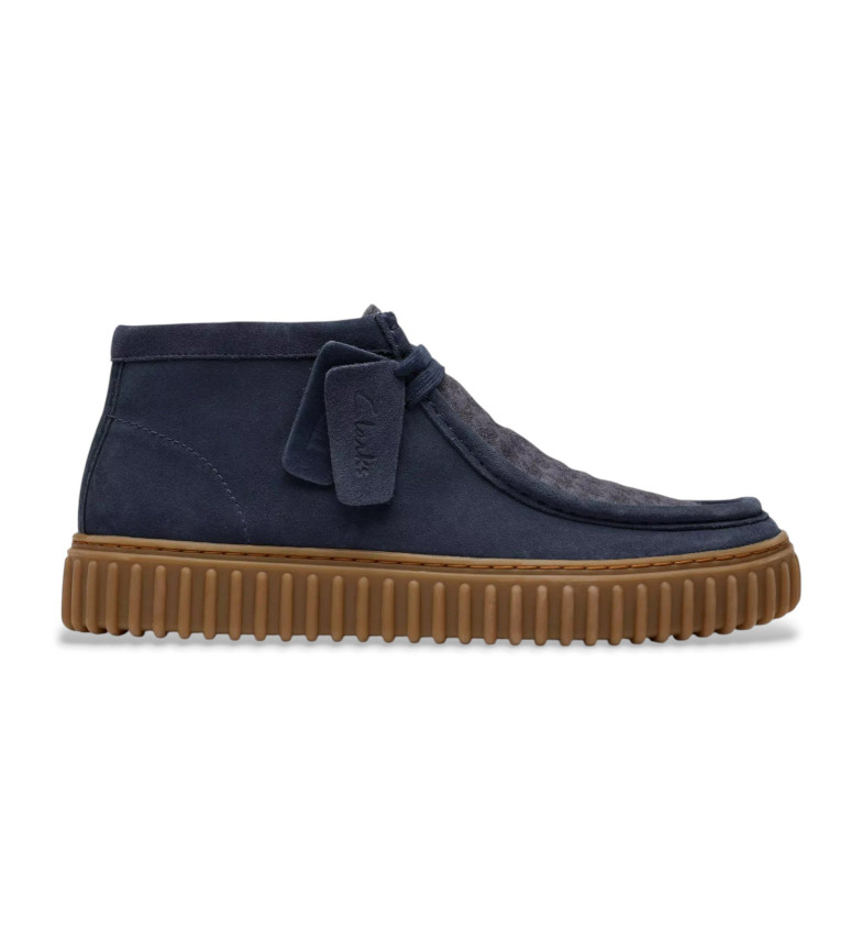 Clarks Botines de piel Torhill Hi marino