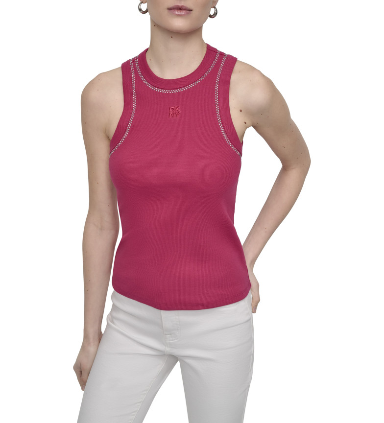 DKNY Camiseta de tirantes rosa