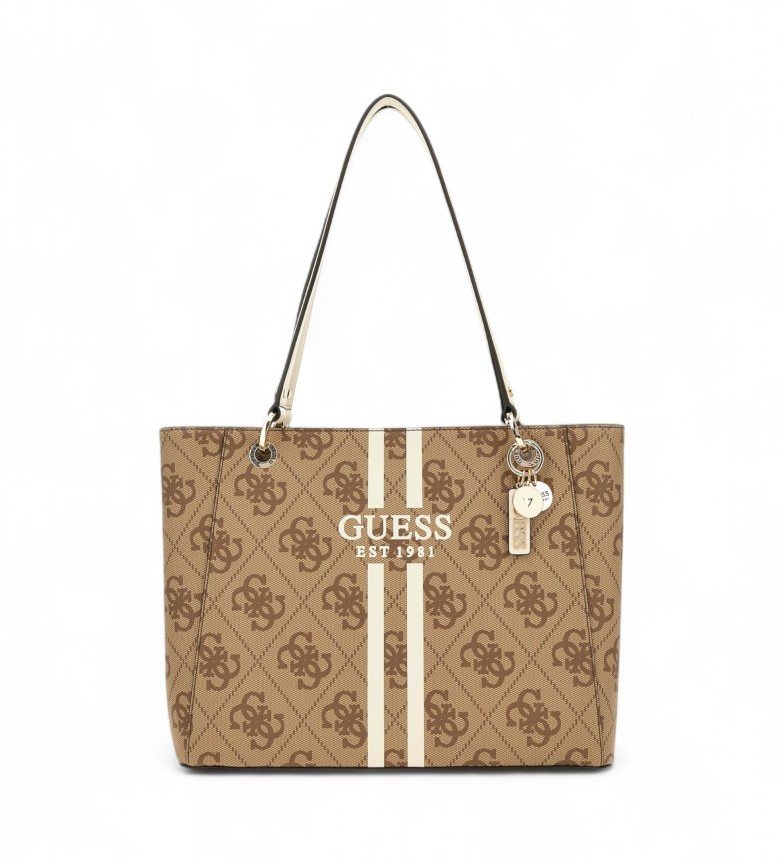 Guess Bolso Tote Noelle con logotipo 4G beige