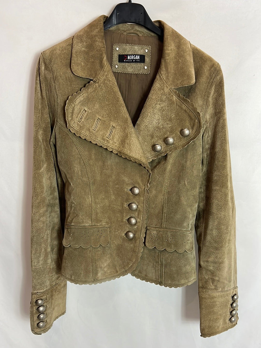 MORGAN. Chaqueta beige piel T.u(xs) TARA