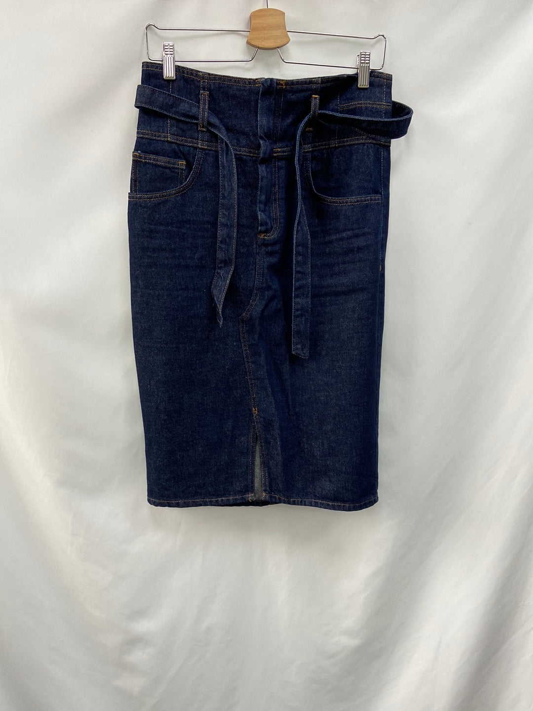 MANGO.Falda vaquera midi T.M