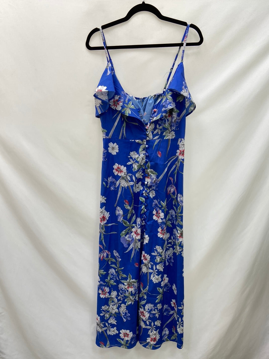 ZARA.Vestido largo azul T.M