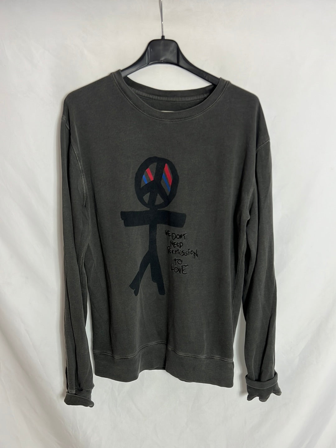 ZADIG&VOLTAIRE. Sudadera gris dibujos. T L