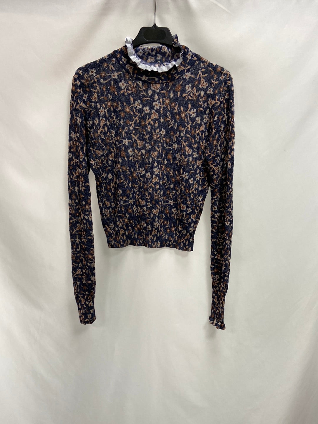 ZARA.Jersey punto azul T.S