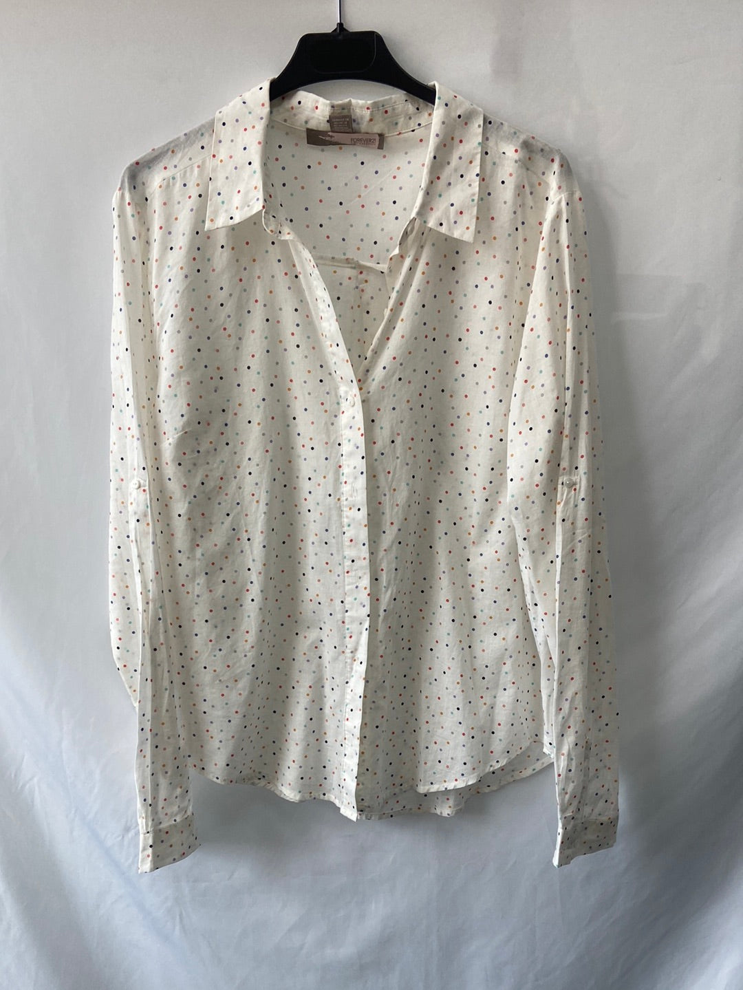 FOREVER21.Camisa lunares T.L