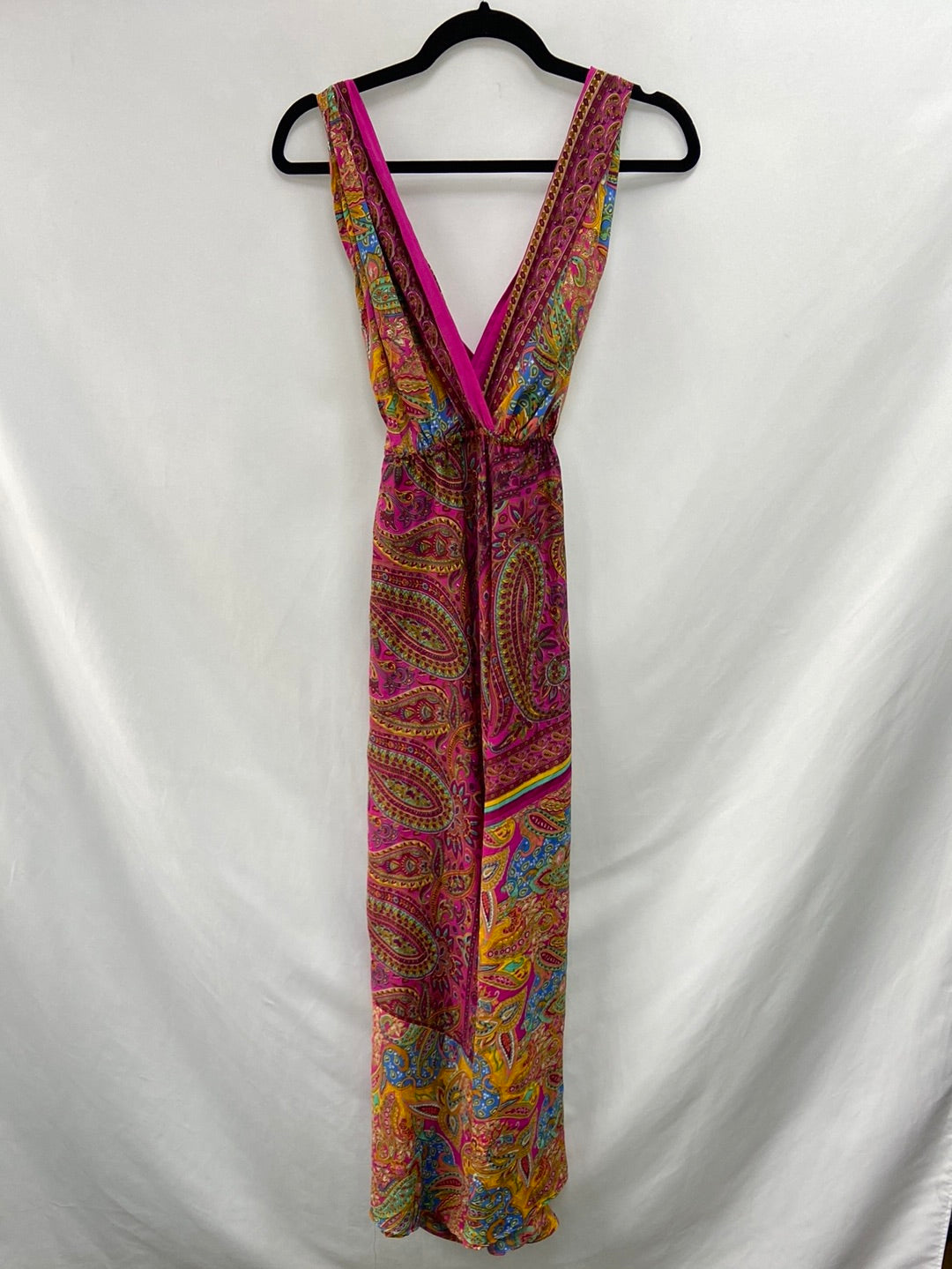 BUGANVILIA SHOP.Vestido largo fluido estampado T.S/M