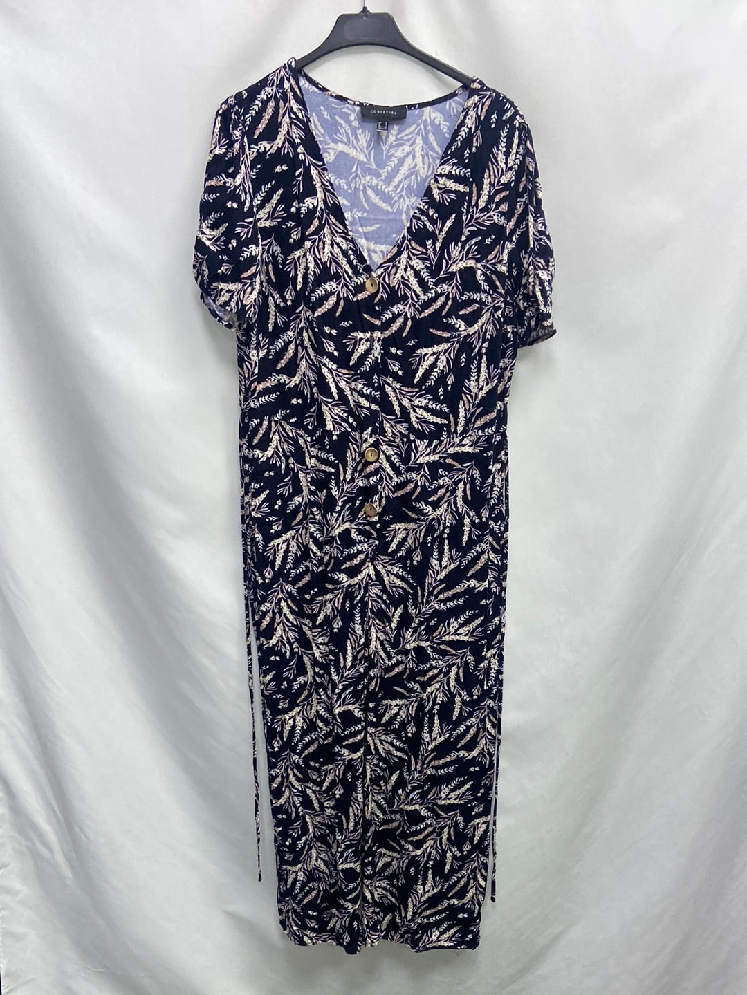 CORTEFIEL. Mono azul hojas T.m