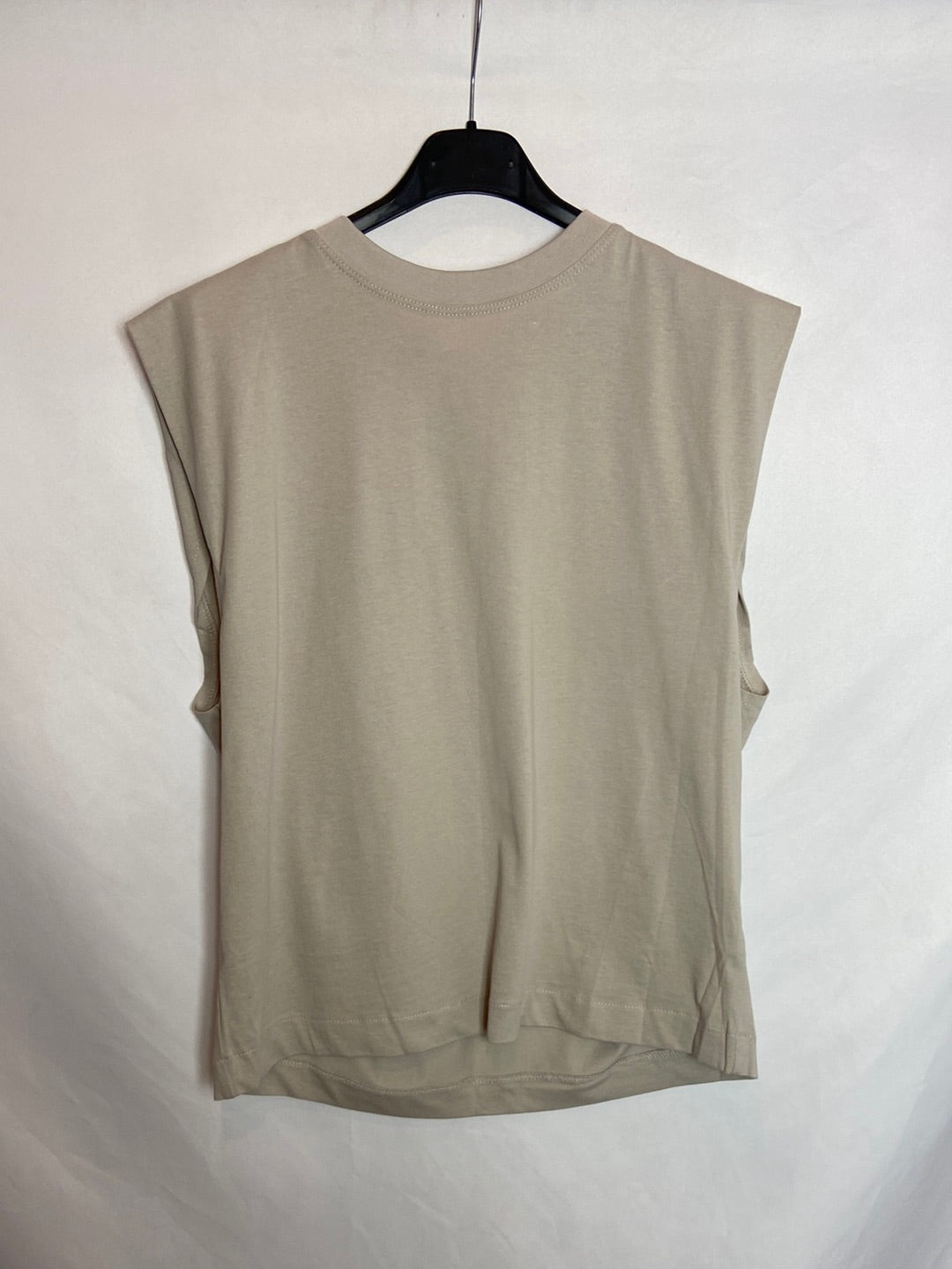 H&M. Camiseta sin mangas beige. T.XS