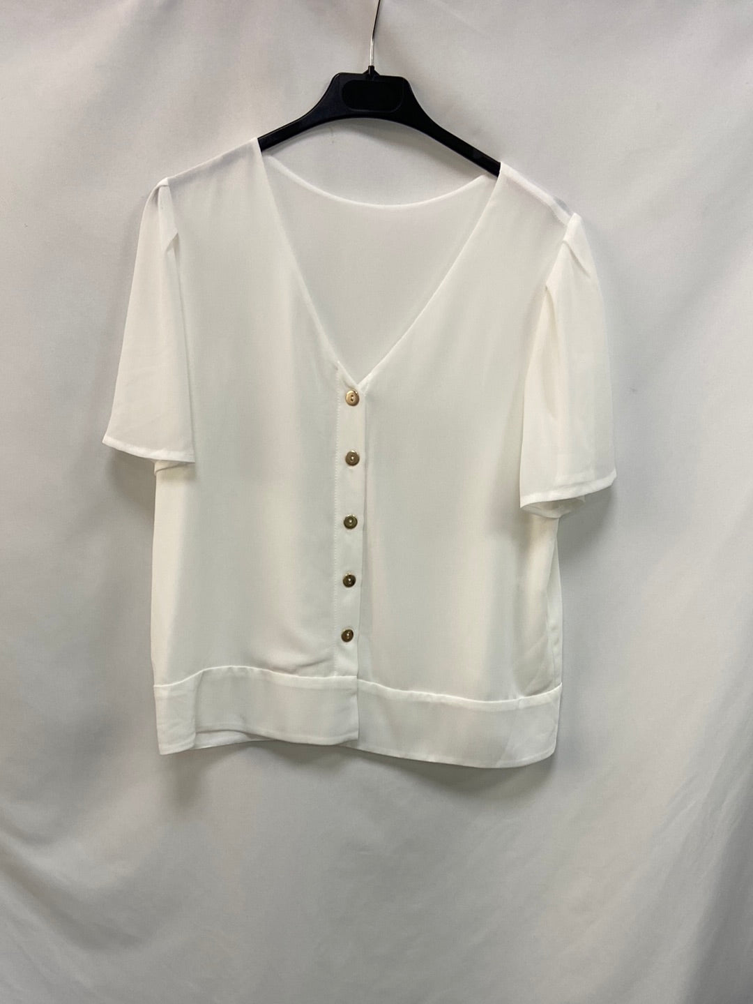 LVR X BIMANI. Blusa blanca botones T.m