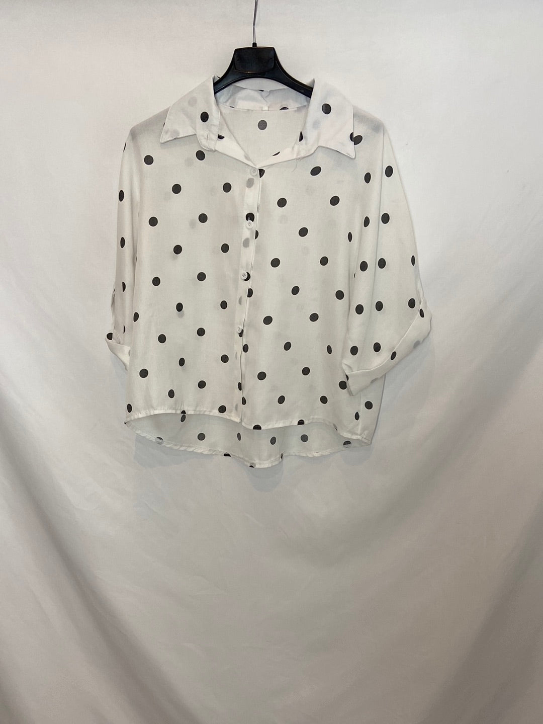 OTRAS. Camisa blanca lunares TU. (M)