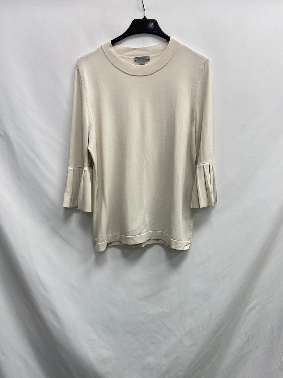 COS. Camiseta beige tablas T.m
