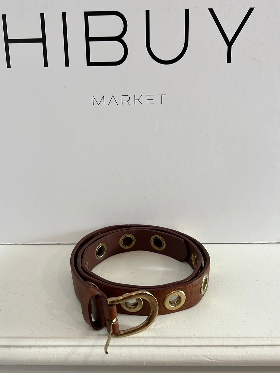 SPRINGFIELD. Cinturón marrón tachuelas. T 95