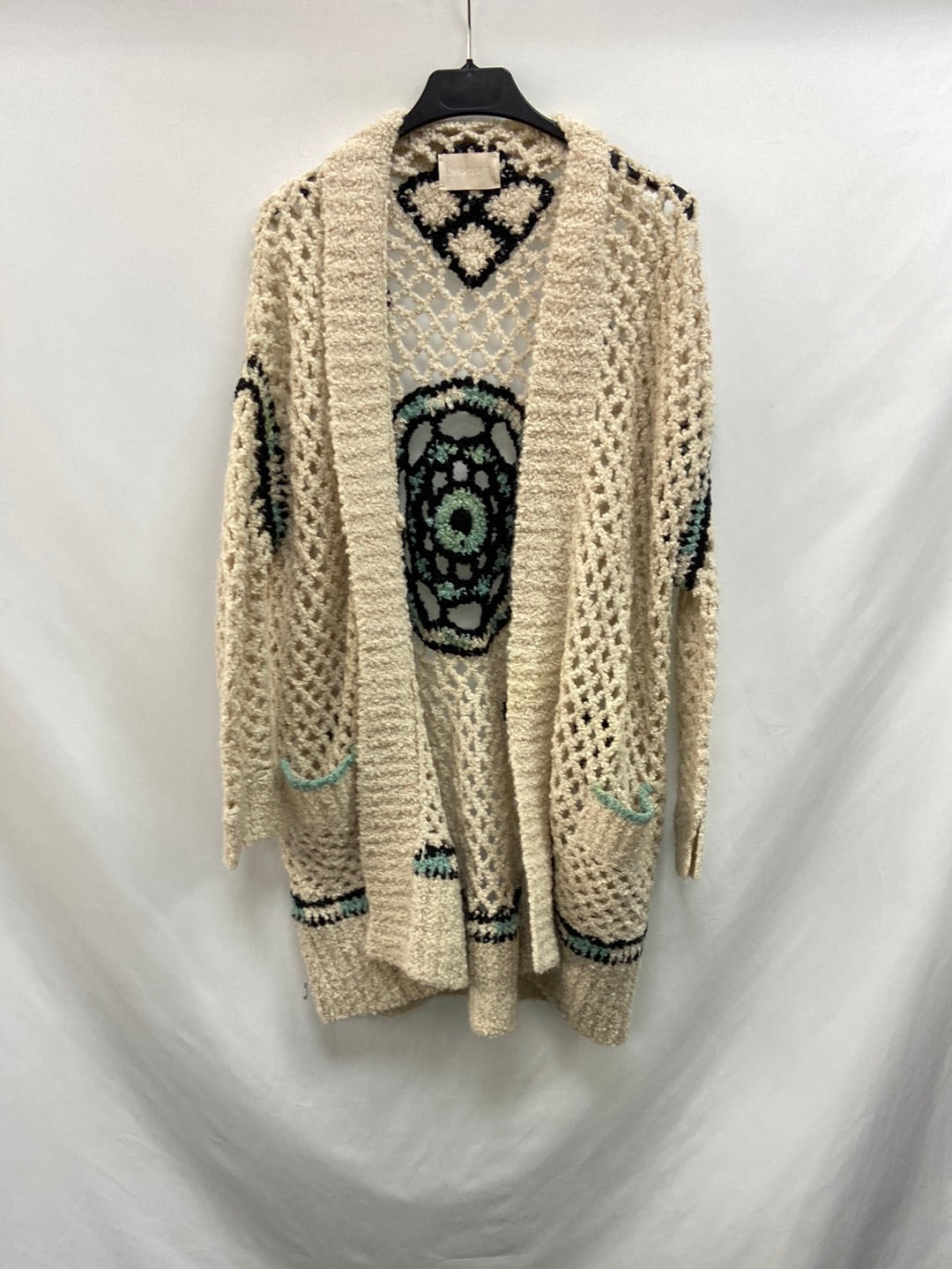 ZADIG&VOLTAIRE.Cárdigan beige troquelado gordito T.xs