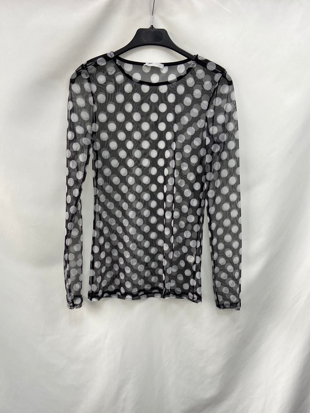 ZARA.Top rejilla lunares T.M