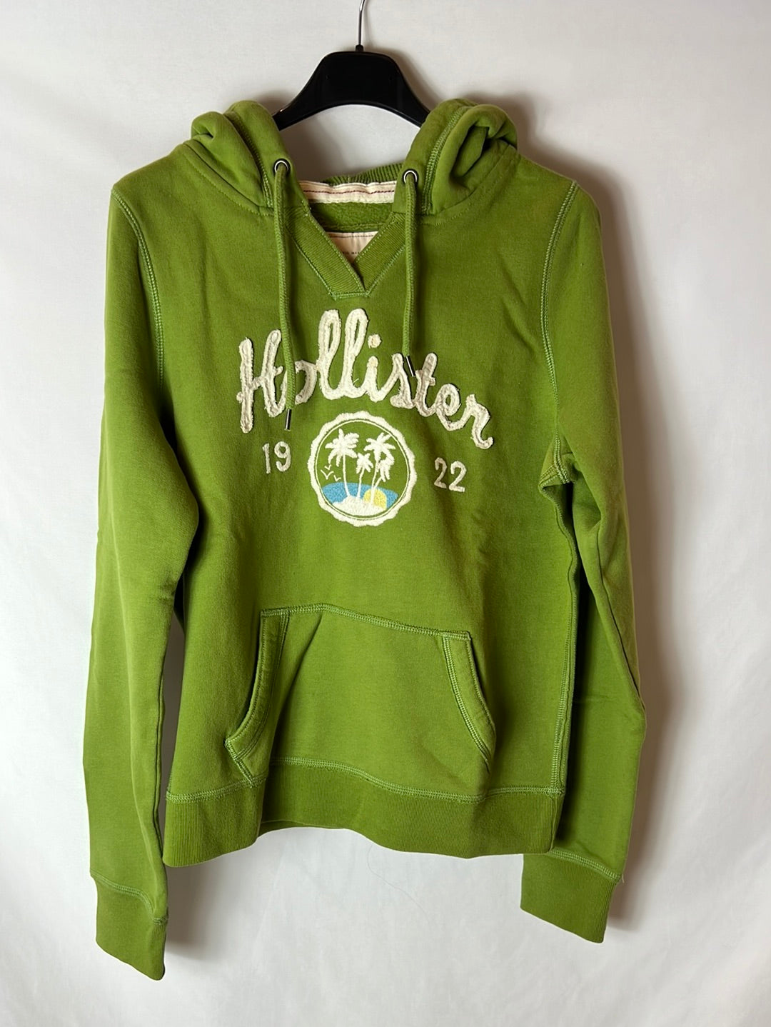 HOLLISTER. Sudadera verde capucha . T L