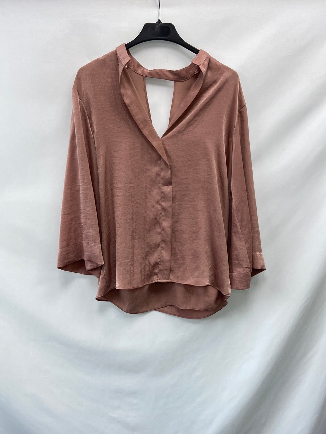 ZARA.Blusa nude T.XS