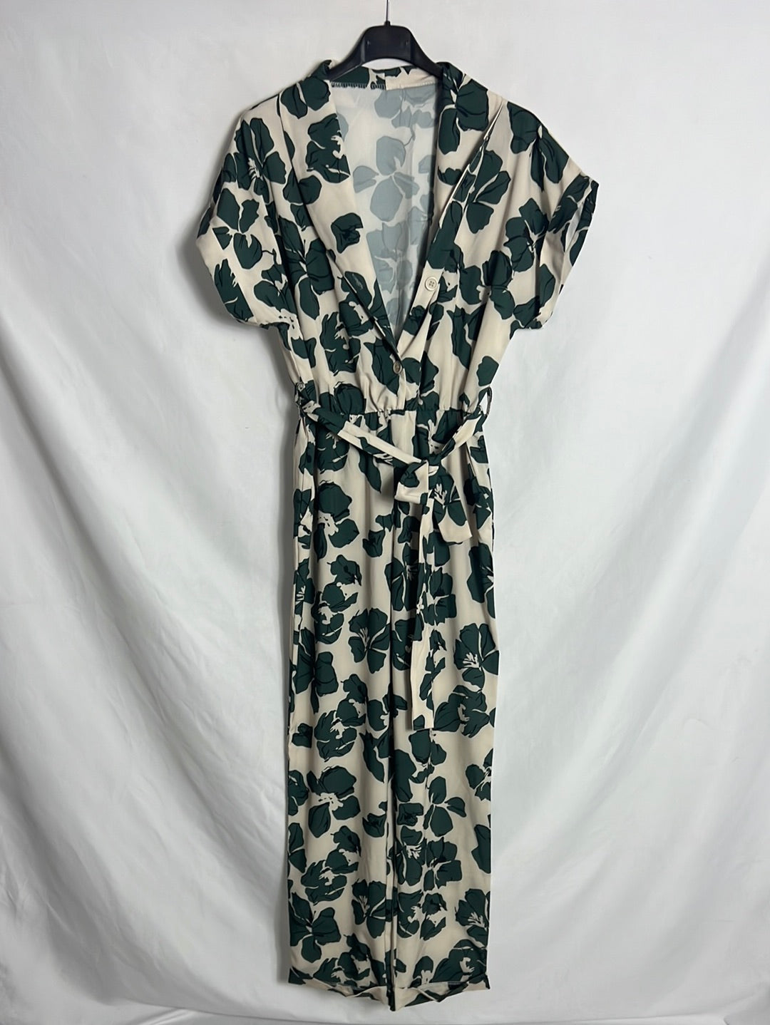 OTRAS. Mono largo beige flores. T S