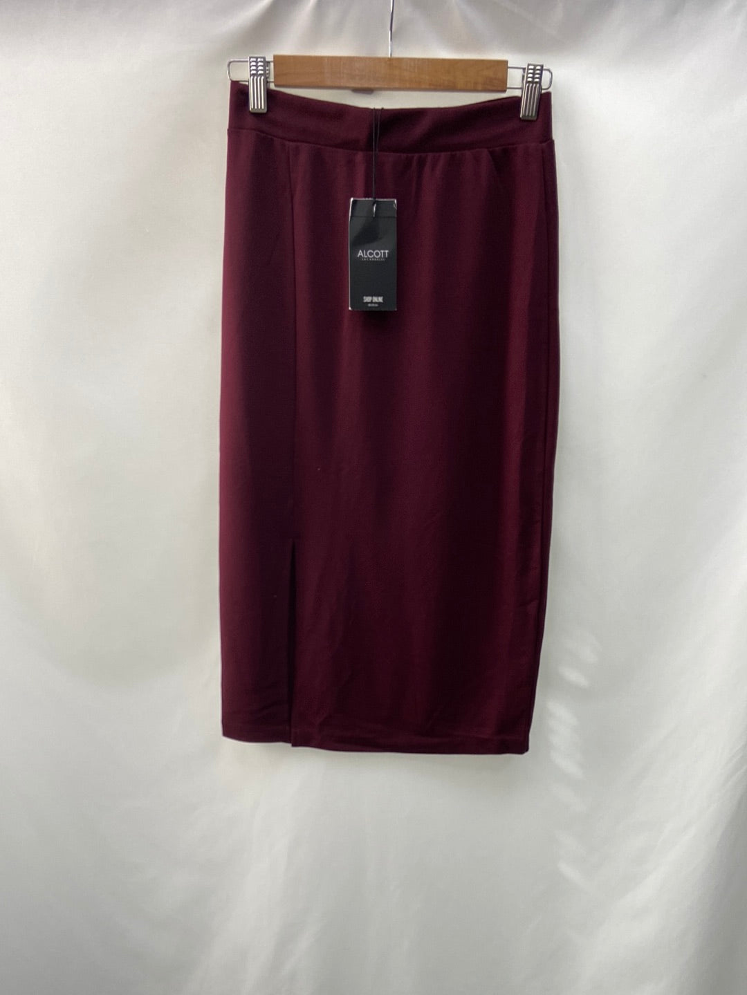 ALCOTT.Falda midi burdeos T.S