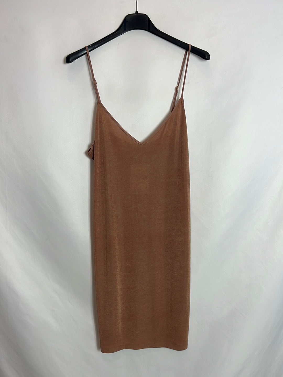 ZARA. Vestido corto tejido brillo. T S