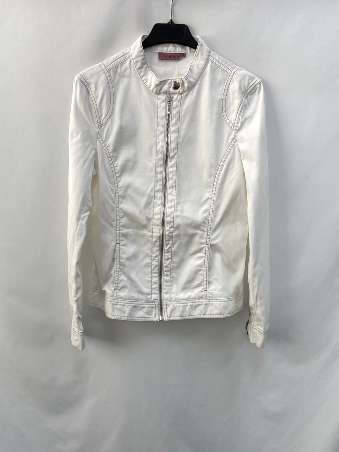 TRUCCO. cazadora blanca denim T.36