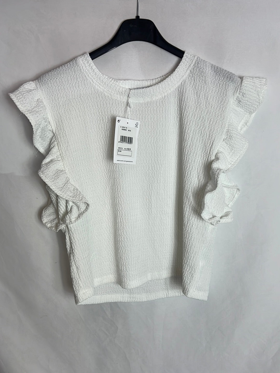 INSEDE. Camiseta blanca textura T.s