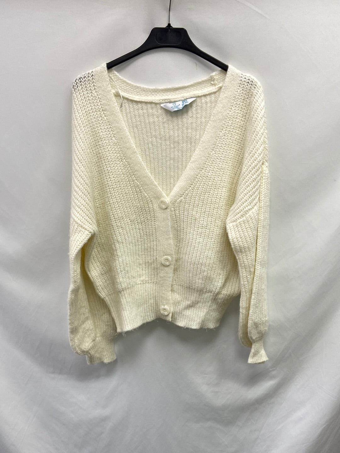 PRIMARK.Cárdigan blanco oversized T.XXS