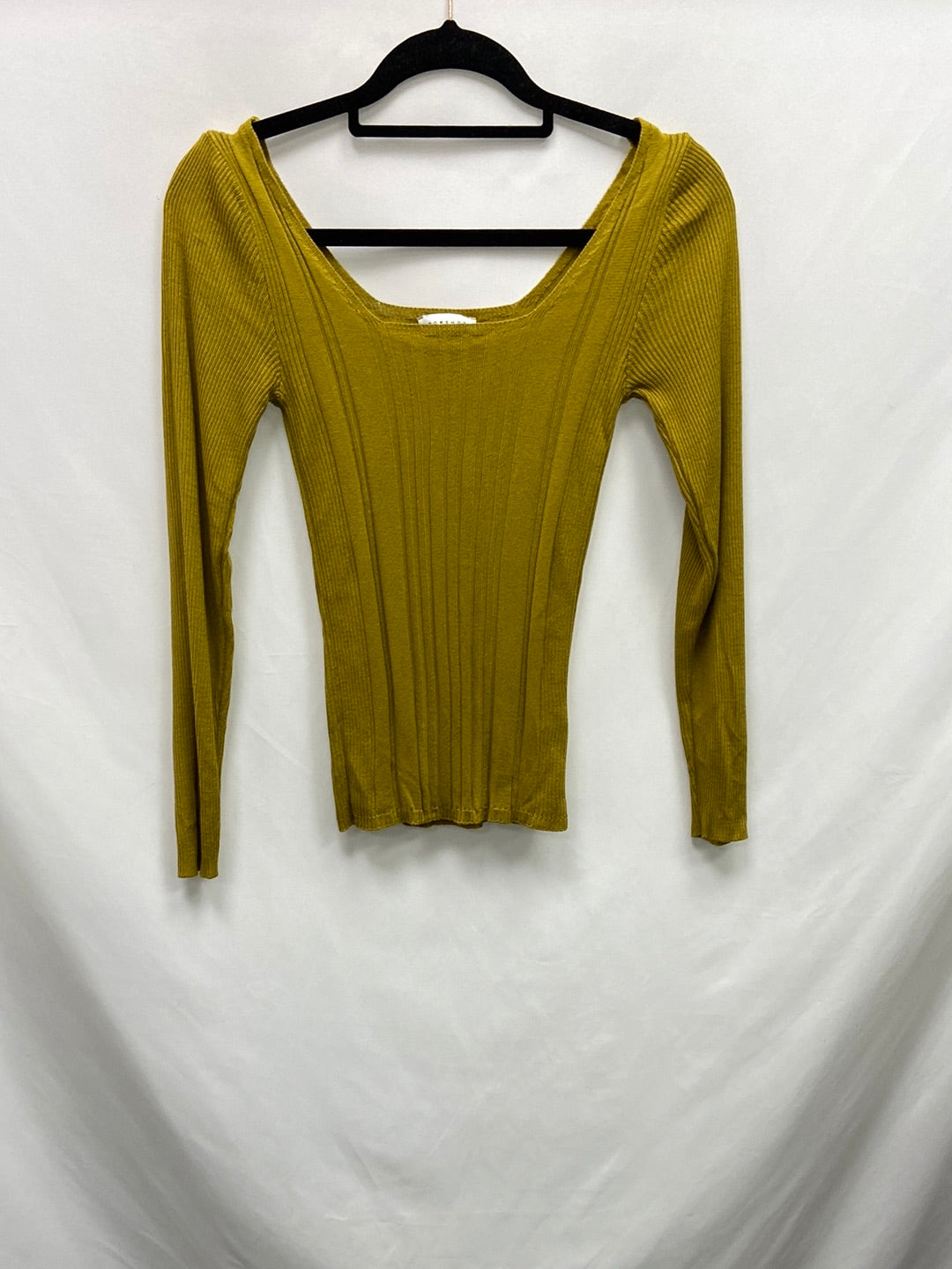 TOPSHOP.Jersey punto fino mostaza T.XS