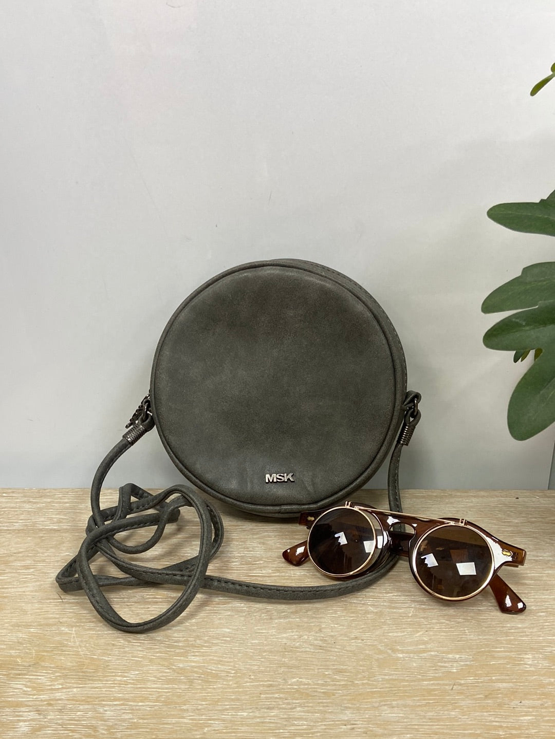 MISAKO.Bolso redondo gris