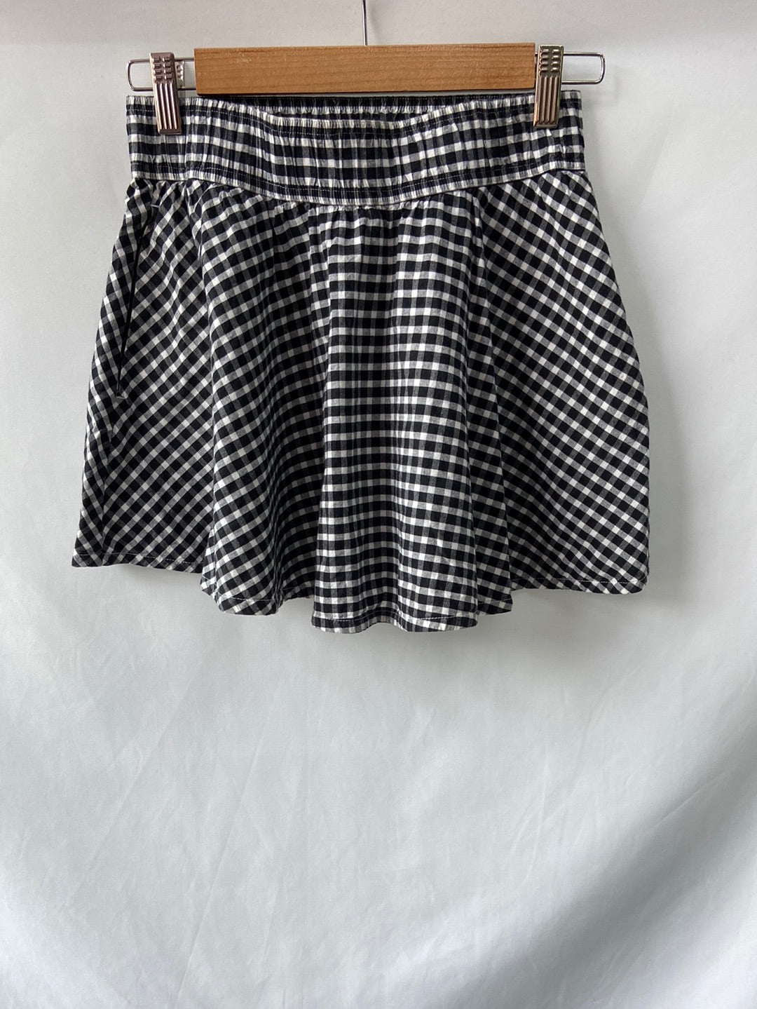 CALZEDONIA.Falda corta cuadros Vichy T.S