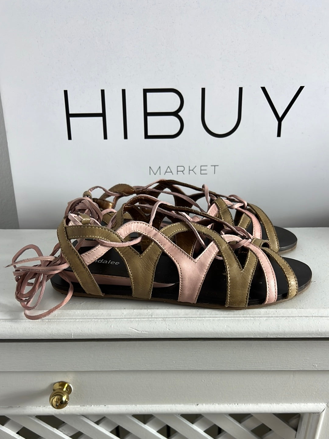 ZANDALEE. Sandalia plana tiras bicolor. T 38