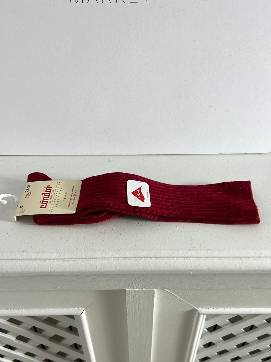 CONDOR. Calcetín canalé burdeos. T 27/31