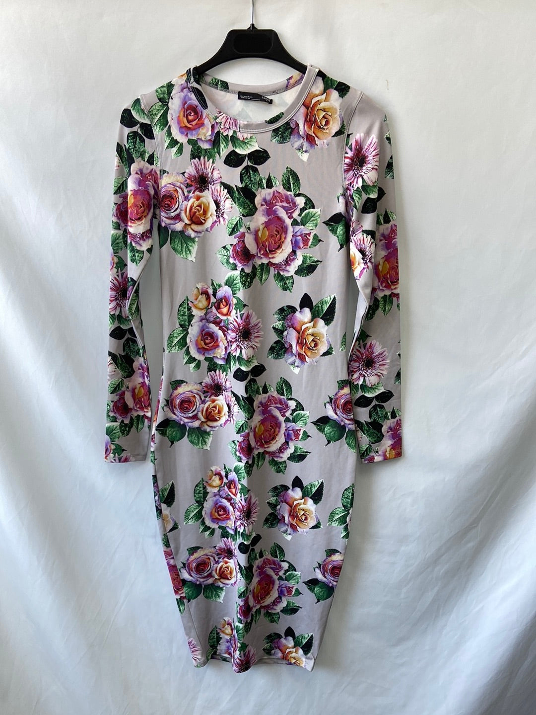 ZARA.Vestido midi licra T.S