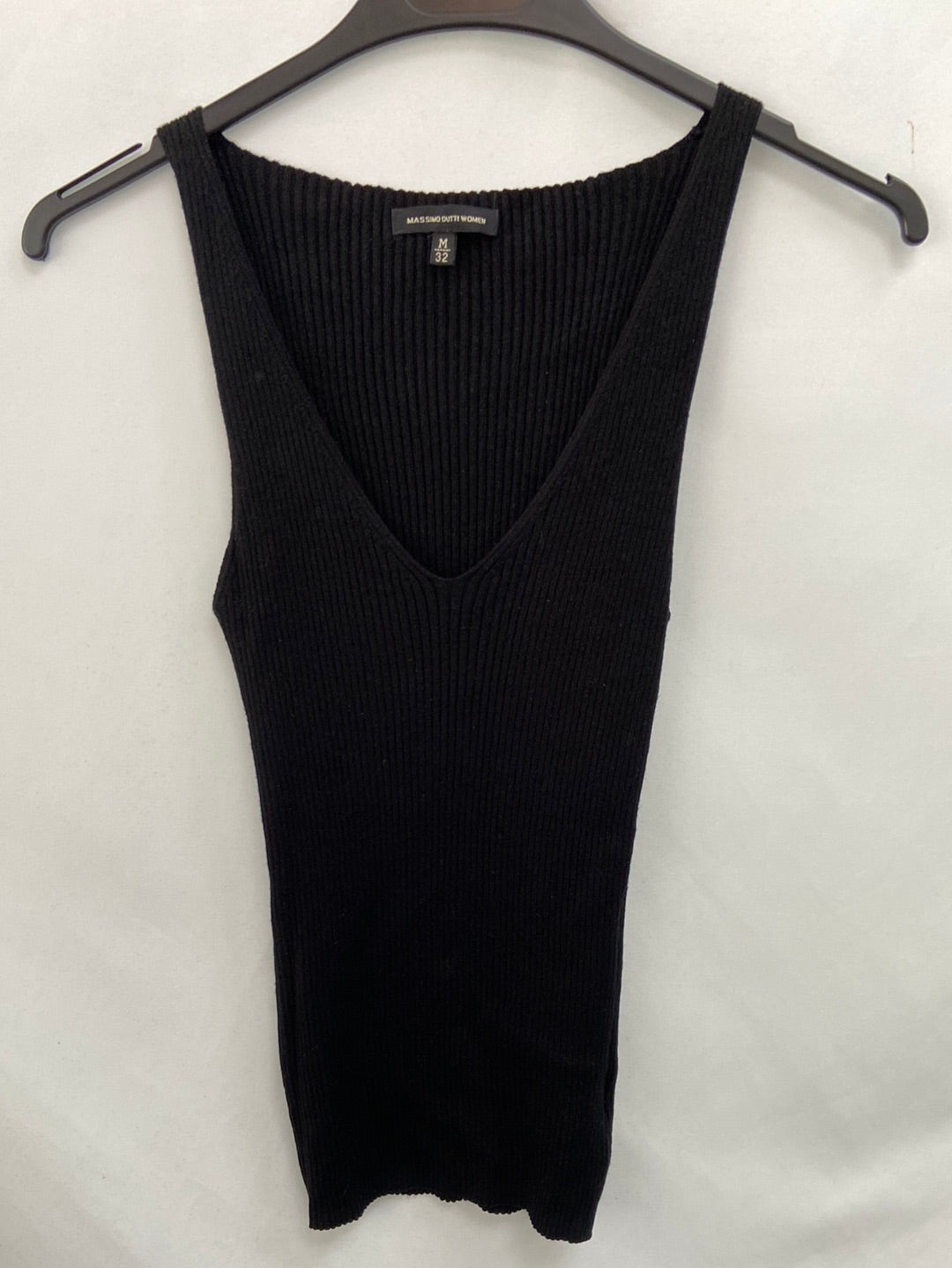 MASSIMO DUTTI.Top punto negro elástico T.m(s)