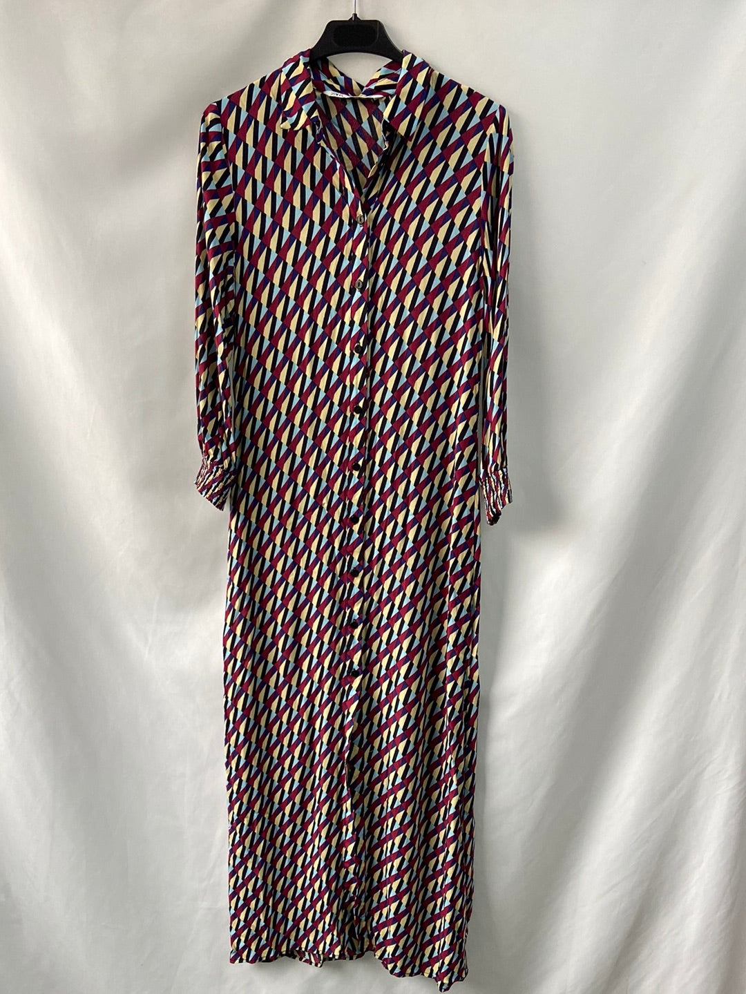 ZARA.Vestido largo camisero T.S